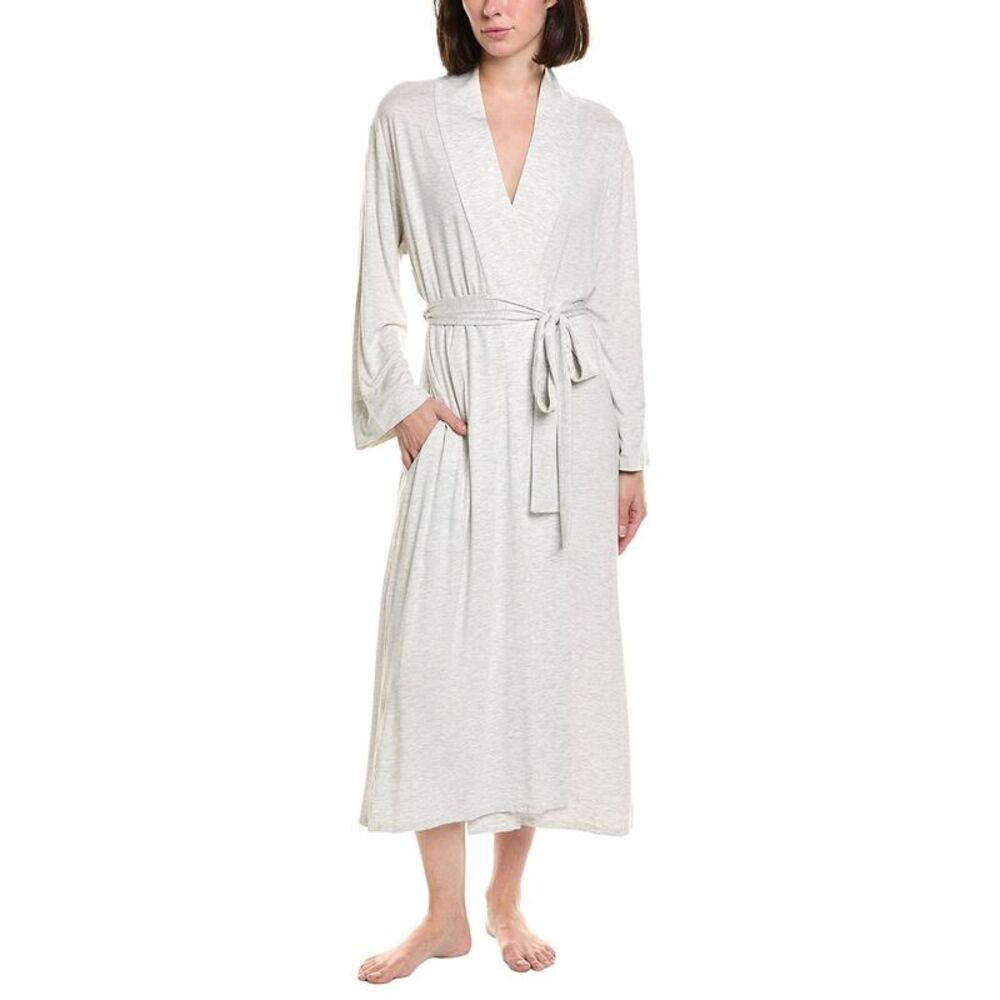 Natori Womens  Feathers Essentials Robe, Grey